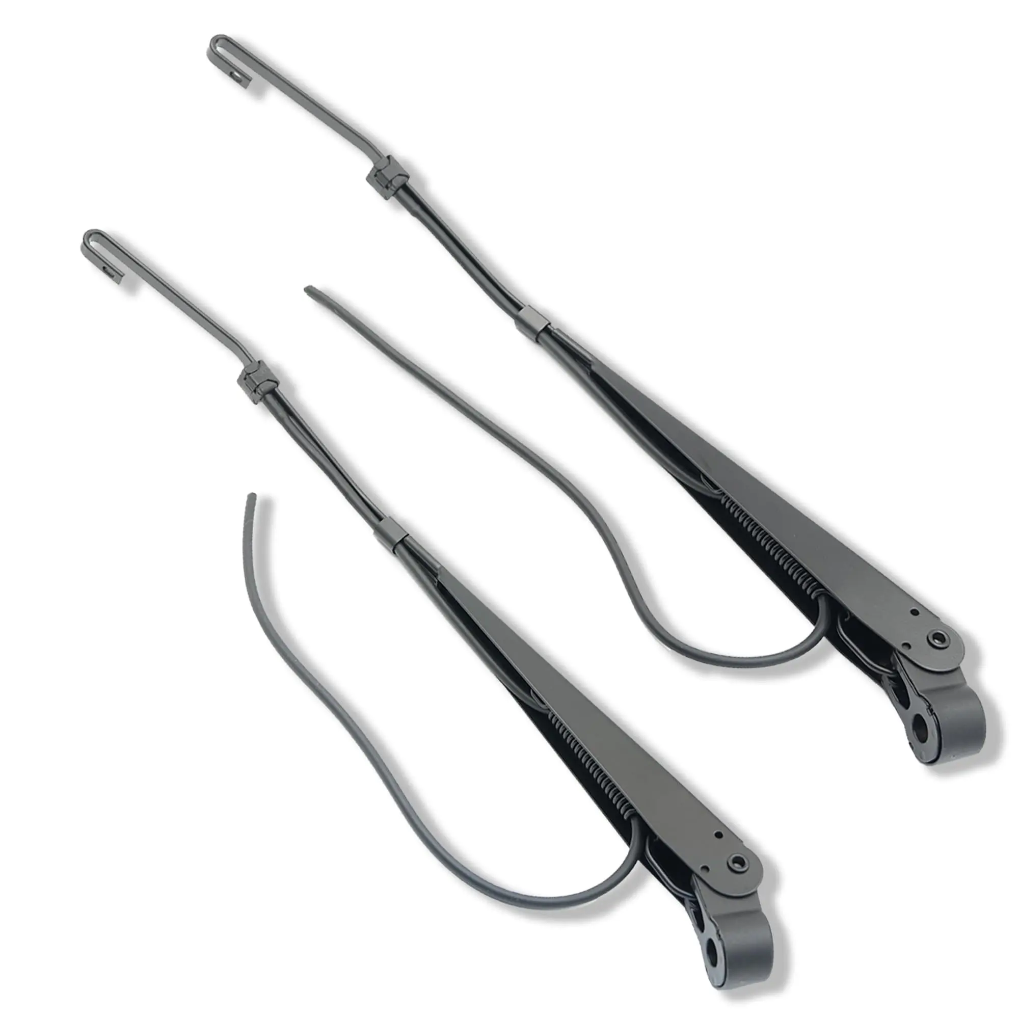 1 Pair Front Windshield Wiper Arm Kit Noiseless Rust Protection Fits Compatible with 1990-2007 Peterbilt 379 Replace OE 6025411 R236002 Left and Right Long