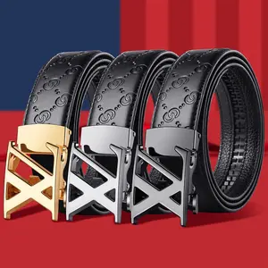 2025 Embossed Genuine Leather Belt, Stylish, Durable, Adjustable, High - Quality Craftsmanship, Automatic Buckle, Textured Pattern, Suitable for Formal & Casual Occasions, Business & Leisure Use, Timeless Fashion Accessory men premium