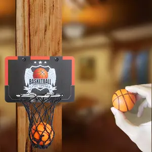 Indoors Office Desktop Mini Basketball Hoop Toys,Mini Foam Basketball and Hoop,It can be Installed on The Desk, on The Wall, Behind The Door, Indoors and Outdoors Shooting Decompression.