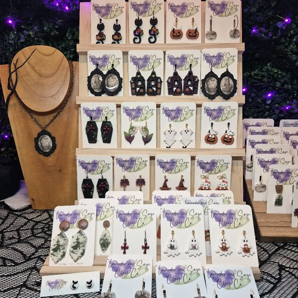 YOU PICK SMALL DANGLES Lavender and Sage Clay Co. Handmade Small polymer clay earrings.