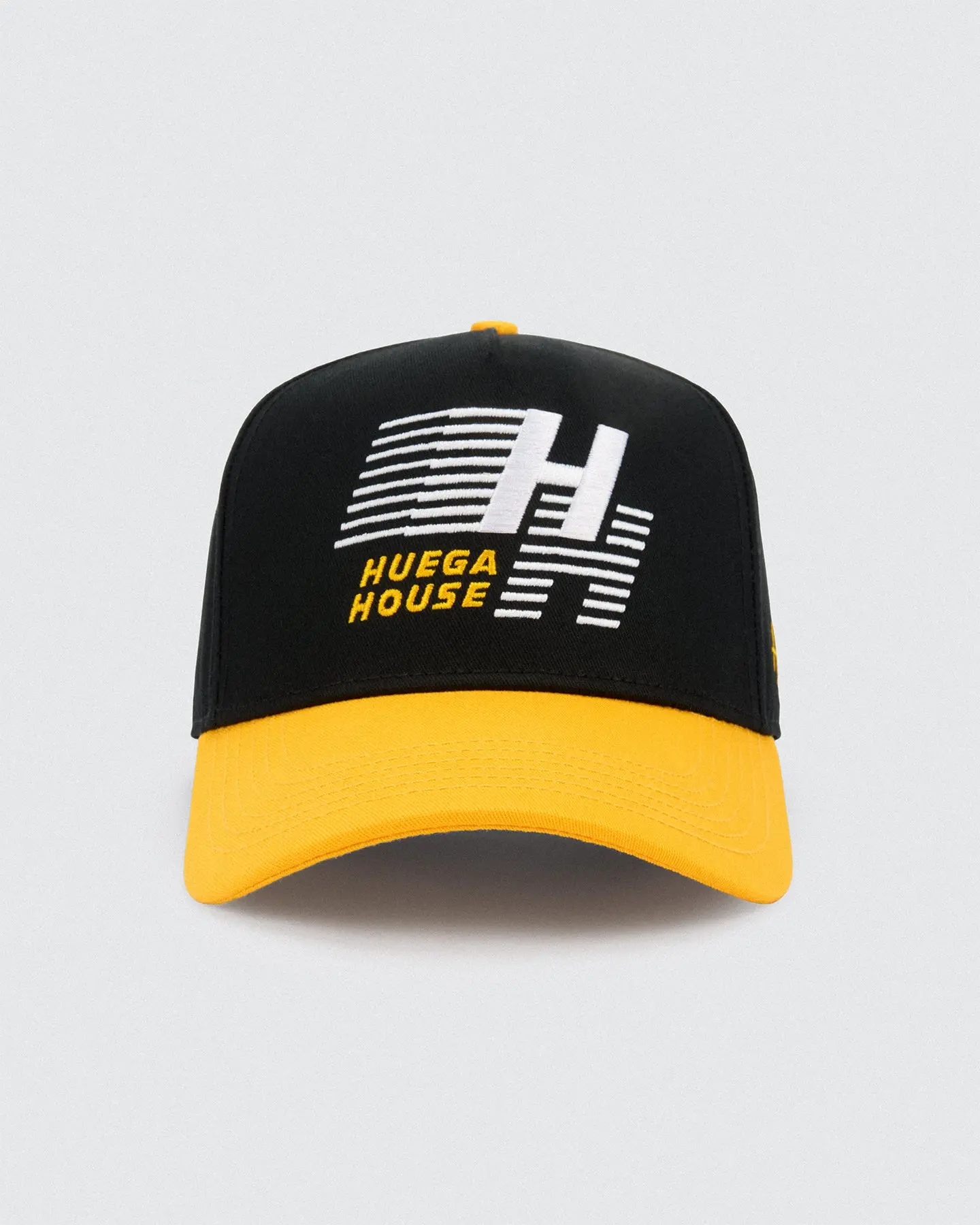 Huega House Legacy High-Profile Hat in Yellow & Black, a Vintage-Inspired Design with Classic Allure, Comfortable for Streets & Sun Lounging