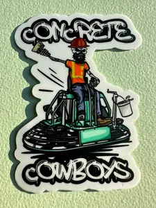 Concrete cowboys Sticker, Hard Hat Sticker, Lineman sticker, Blue Collar Sticker, Power Lineman Sticker