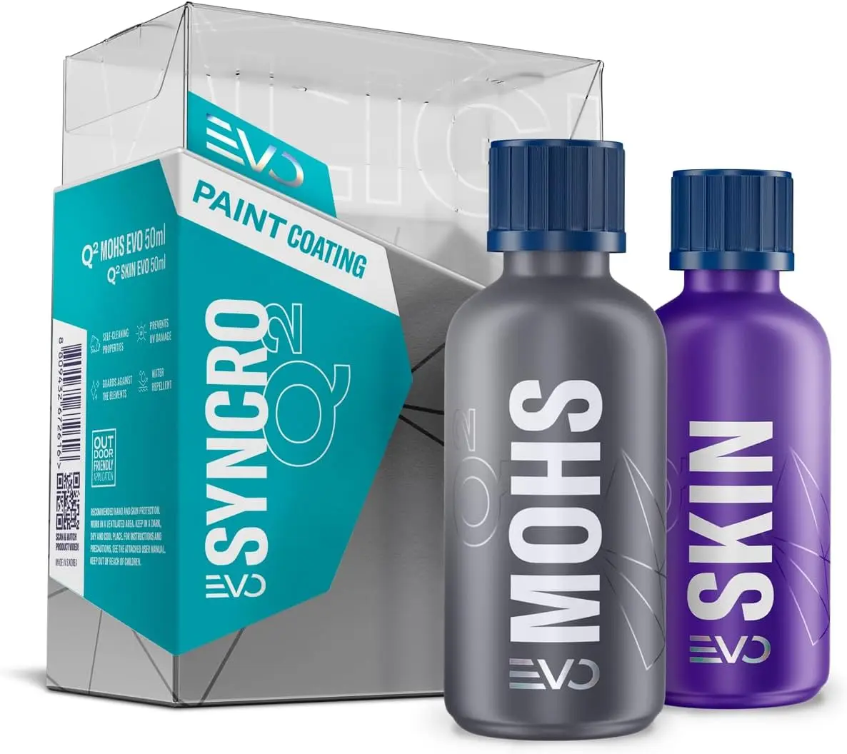Gyeon Syncro EVO Ceramic Coating Liquid System Light Box, 9H Glossy Auto Surface Finish, Chemical Resistant Hydrophobic Shield for Enthusiasts, 5-Year Long-Lasting Protection