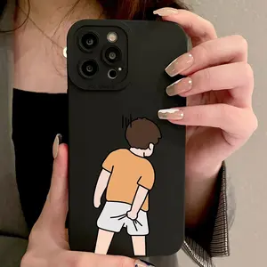 Funny Character Pattern Phone Case, 1 Count Decorative Phone Protector Cover, Compatible with iPhone X Series 7P 8P 11 12 13 14 15