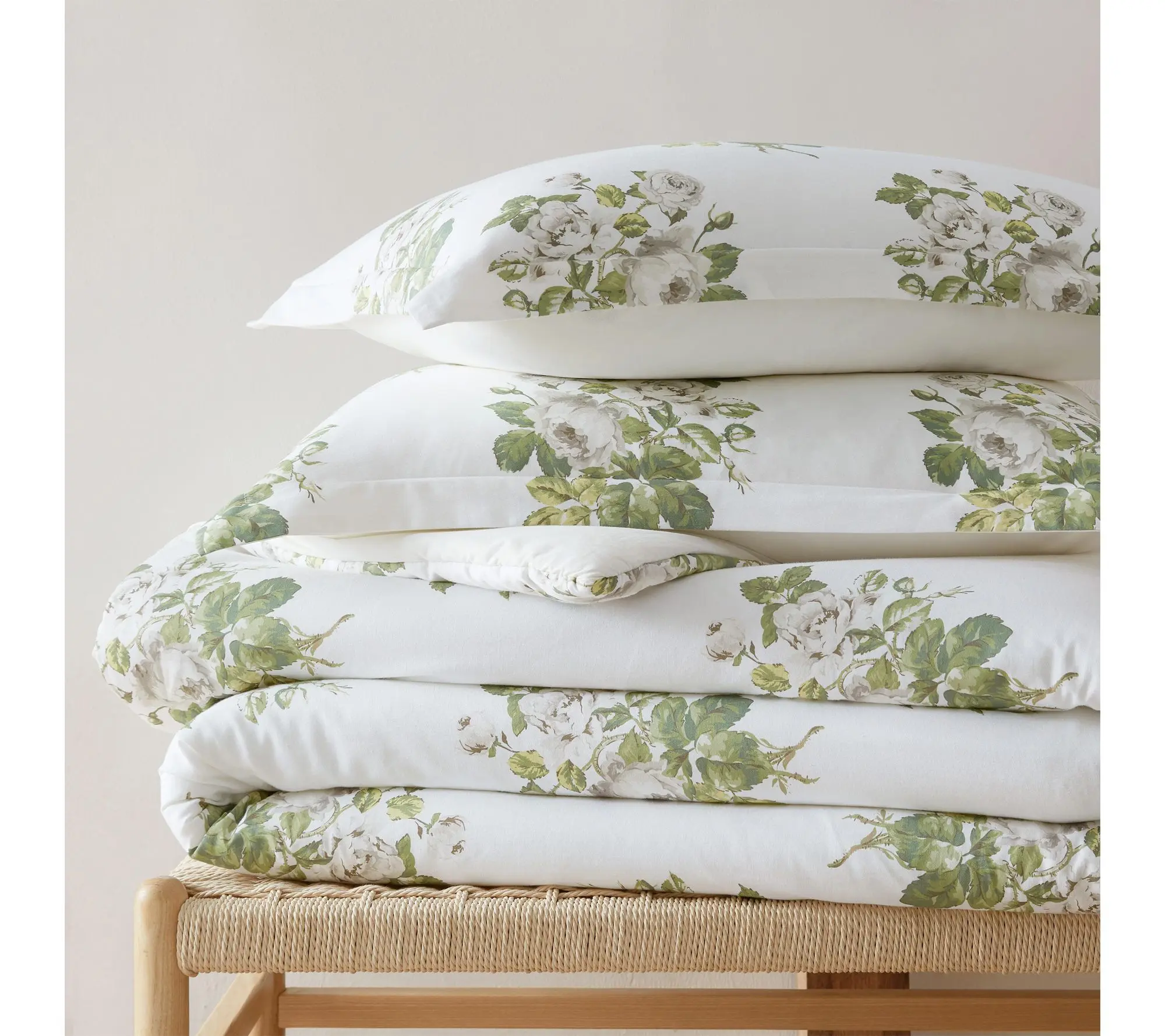 Martha Stewart Eloise Floral Grey Cotton Twin Comforter Set