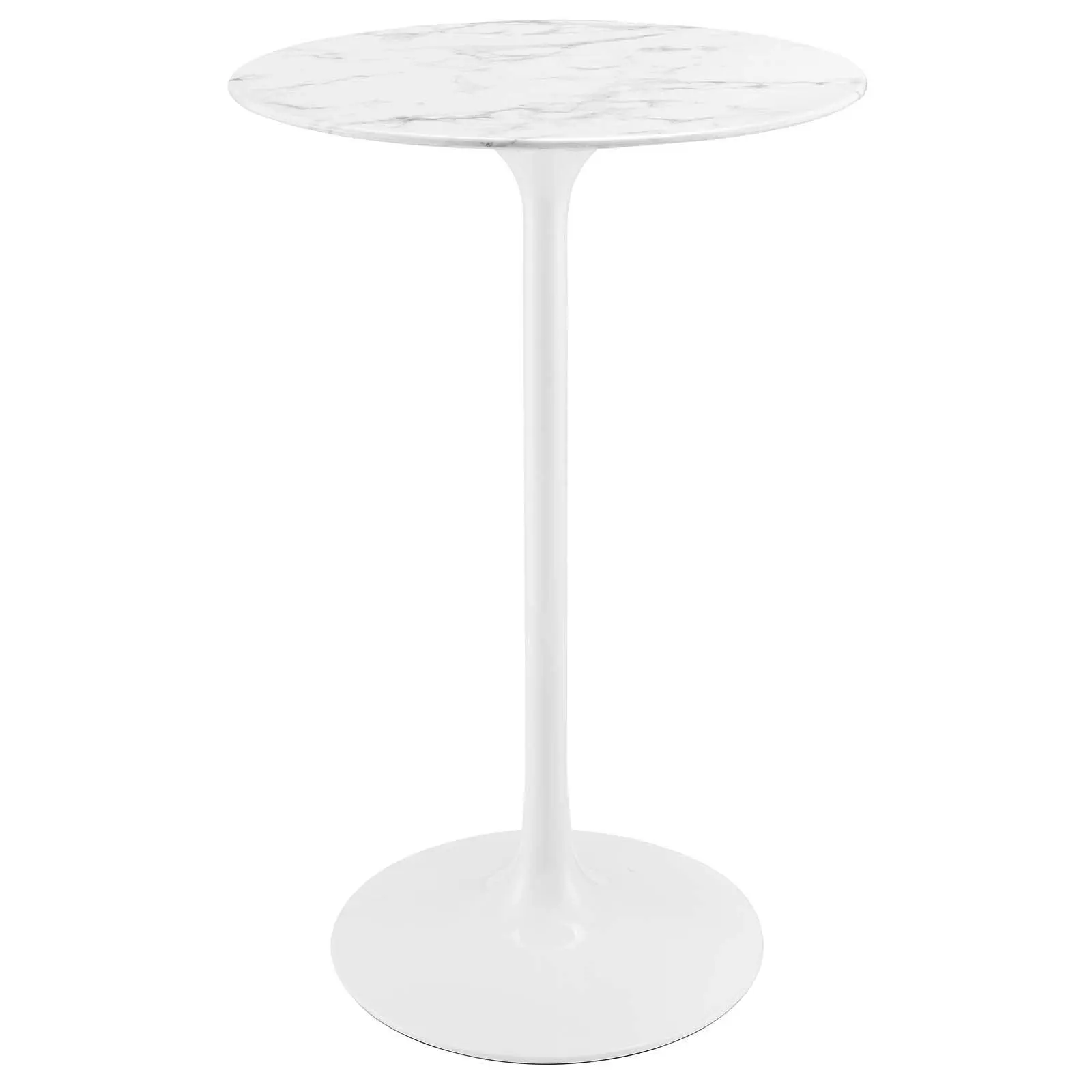 Modway Lippa 28" Round Artificial Marble Bar Table