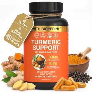 Sleeve Stars Turmeric Curcumin Supplement with Ginger & Black Pepper Bioperine Joint Support Supplement 1000mg Turmeric with 95% Curcuminoids Inflammatory Response Non-GMO Vegan 60 Capsules