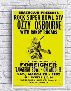 Ozzy 1982 Concert Poster