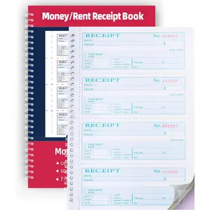 Rent Receipt Book,7.9x11.22 Inches 3 Part Carbonless,Receipt Book with Carbon Copies, Receipt Book,100 Sets per Book