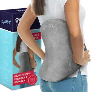 Heating Wrap, 15"x24" - Heating Pad for Back and Stomach with 3 heat levels - Heater Pad with Adjustable Strap, Auto Shut Off - Geniani