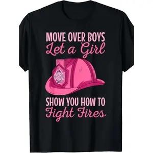 EWH Fire Fighter Female Firefighter Female Volunteer Firefighter Rescue Worker T-shirt y2k  outfits  men time  tee  shirt  backwards demon slayer  merch double print oversize lightweight acid valentine gift cadena graphic tee Oversized Vintage