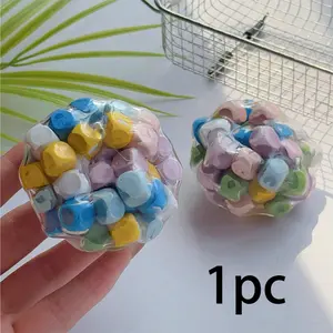 Squeeze Stress Ball Toy, Stress Relieving Accessory, Ideal Gift for Kids & Adults, Wooden Fidget Ball, Portable Fun Handball, Perfect for Backyard Camping Travel