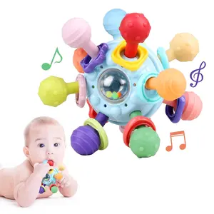 Baby Sensory Teething Toys - Montessori Teether Toys for Babies 0-6 6-12 Months, Infant Developmental Learning Toys for 0 3 6 9 12 18 Months Newborn Baby Boy Girl Gifts