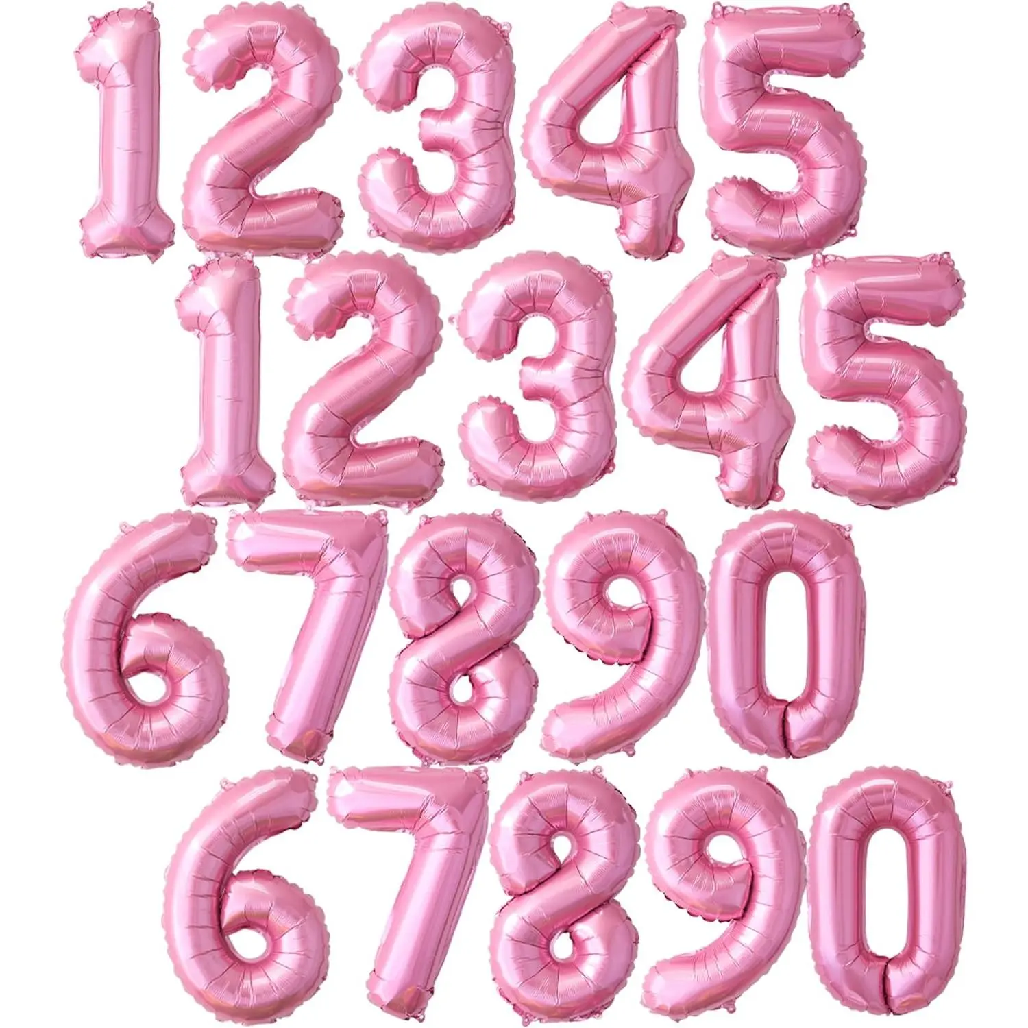 20 count 16 Inch Number  Foil Balloons, 2 Sets of 0-9, Mylar Metallic Balloons Banner Alphabet for Graduation  Year eve Birthday Party Decorations