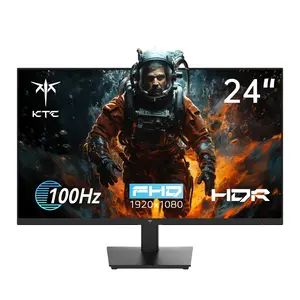 KTC 24" 1920*1080P 100Hz VA Computer Monitor, HDR10 Frameless Gaming Monitor with Freesync, FULL HD 4000:1 Contrast Radio, HDMI & VGA Ports PC Monitor for Working, VESA, Tilt Adjustable, Eye Care, H24V13