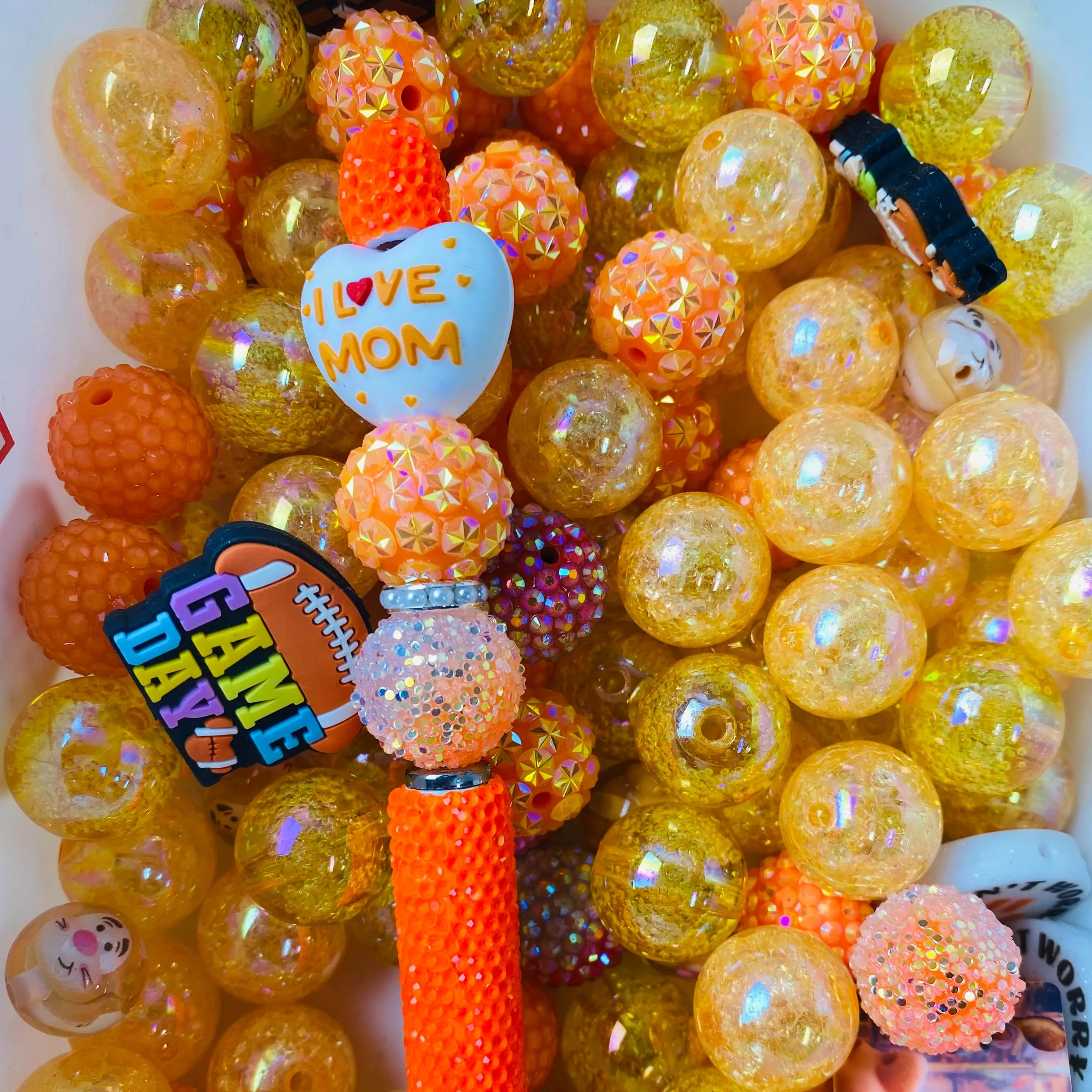 20mm U shining DIY beads-MIX 12PCS