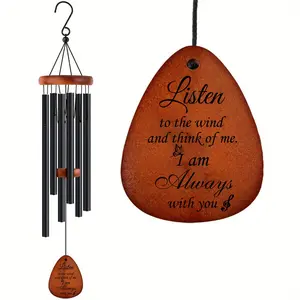 1pc Memorial Wind Chime, Personalized Custom Gifts Windchimes for Loss of Loved One, Father and Mother Remembrance, Memory Bereavement and Funeral Gifts