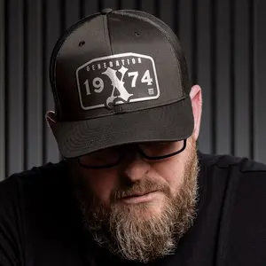 Generation X Birth Year Hat with Adjustable snap back. 1965 - 1980