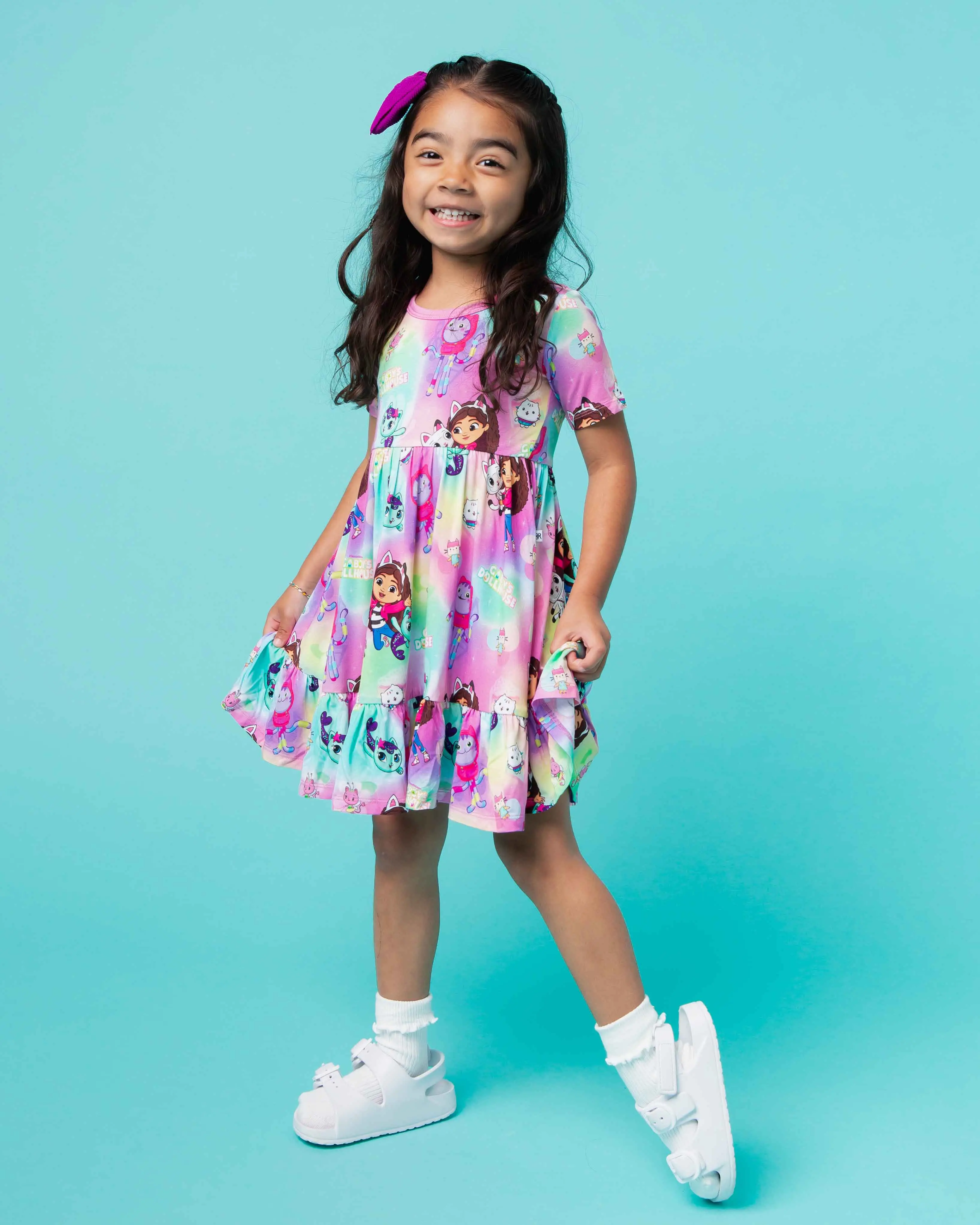 Gabby's Dollhouse Short Sleeve Dress & Shorts Set