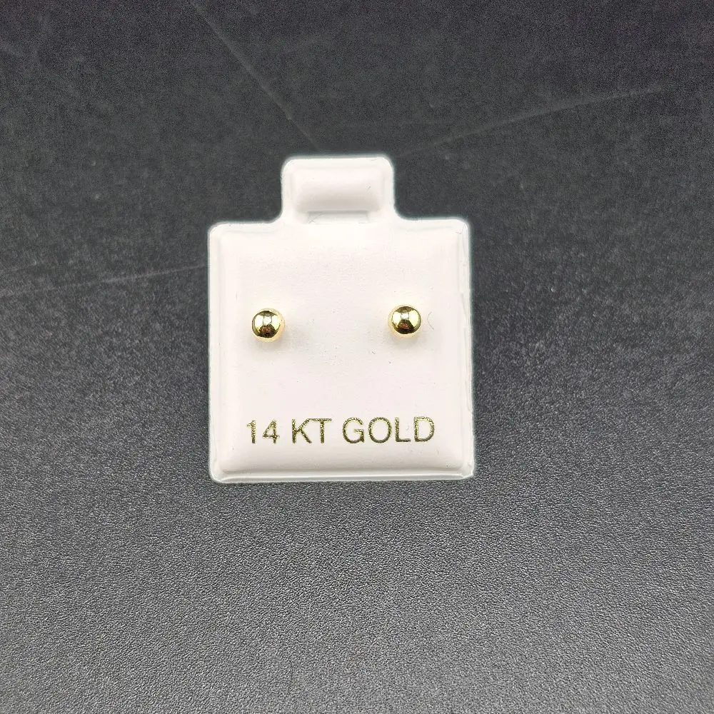 14k Gold Dormilonas Earrings, 2mm Size