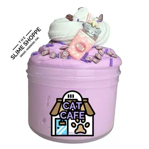 Cloud Cream Slime | Cat Cafe | Blackberry Scented Party Kit 6oz Cloud Cream Slime | Cat Cafe | Blackberry Scented Party Kit 6oz
