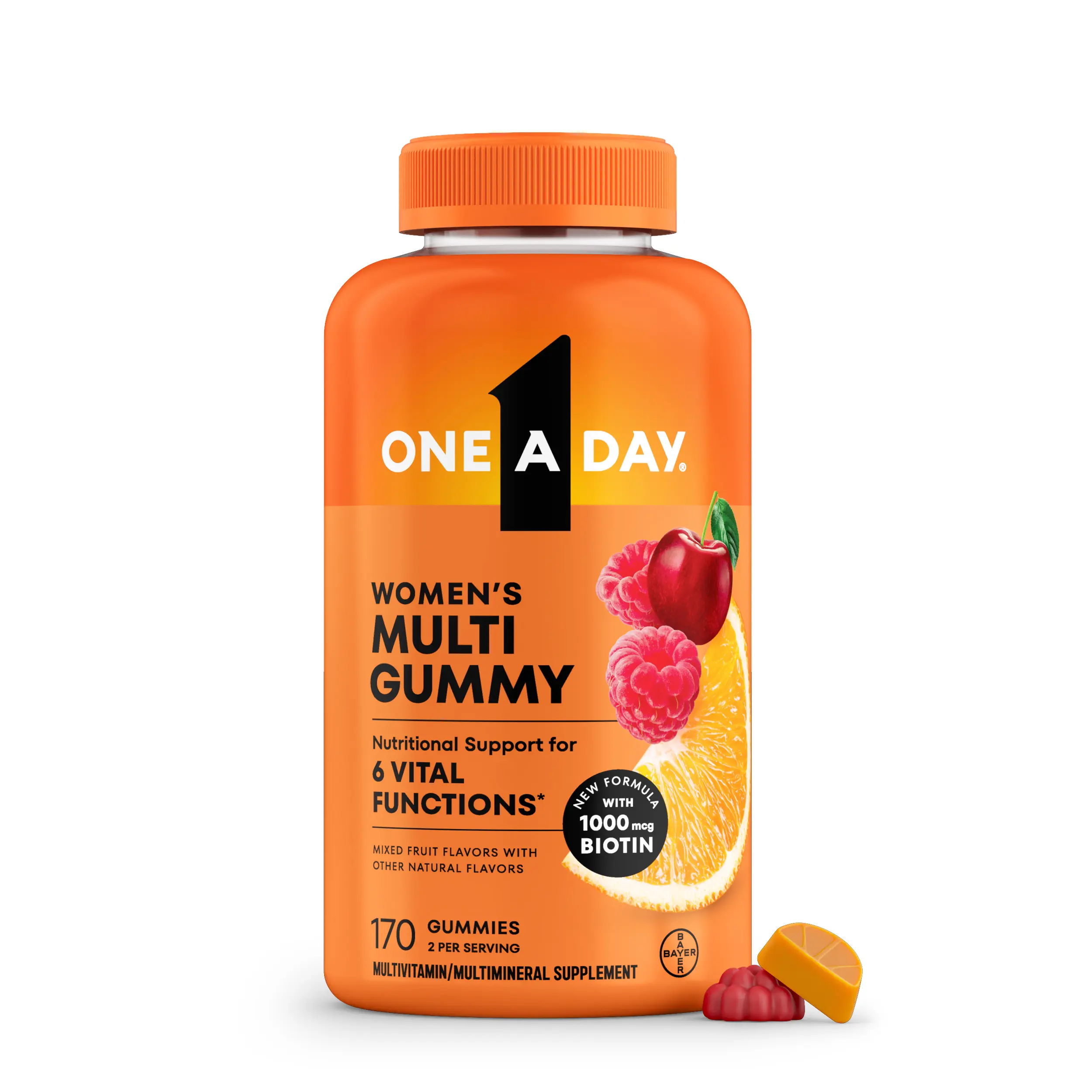 One A Day Multivitamin For Women Gummies with 1000 mcg Biotin, 170ct One A Day Multivitamin For Women Gummies with 1000 mcg Biotin, 170ct