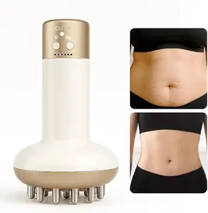【TikTokShopRestock】Deep Tissue Massager for Sciatica & Back Pain Relief - Electric Pulse Device with Heat, Vibration, Red Light Therapy for Leg, Hip & Nerve Pain, Portable (Gold）) Detox Gift mini