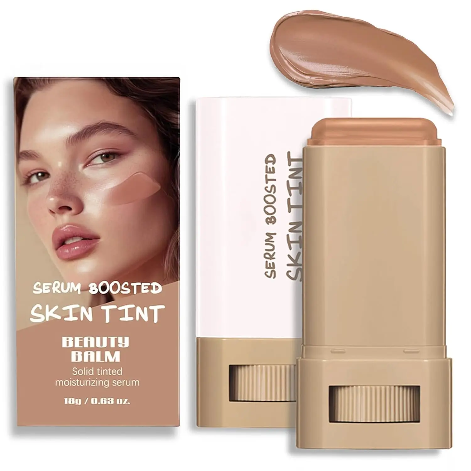 Skin Tint, Beauty Balm Serum Boosted Skin Tint, Foundation Stick, Skin Tint with SPF, Concealer Stick, Foundation Makeup, Face Makeup, Base De Maquillaje, Full Coverage Foundation, Dewy Finish
