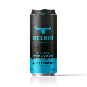 Reckin Energy Drink - 12 Pack - 200 Mg of Natural Caffeine - Zero Sugar - Nootropics