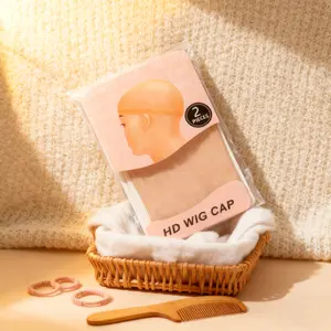 [We Heart Hair]4 PCS HD Wig Cap Ultra Thin Skinlike Invisible and Breathable Stocking Wig Cap For Lace Front Wigs