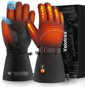 Heated Gloves for Men Women, 7.4V 3000mAh Heated Gloves Rechargeable with Touchscreen, Waterproof Electric Heated Ski Gloves for Winter Outdoor Work Hunting Motorcycling Hiking Skiing