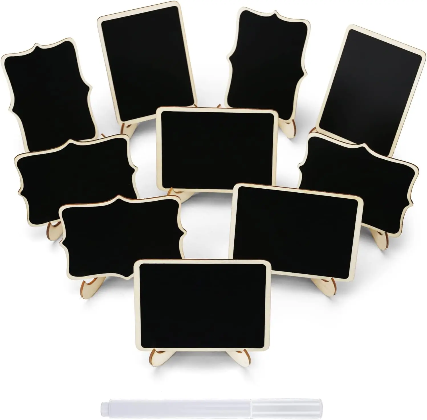 12pcs Mini Chalkboard Signs with Stand,Food Labels for Party Buffet, Food Tag/Name Card for Wedding Table, Name Tag Drink Labels Taco/Candy Bar/Bake Sale Food Sign, Catering Supplies Buffet Display