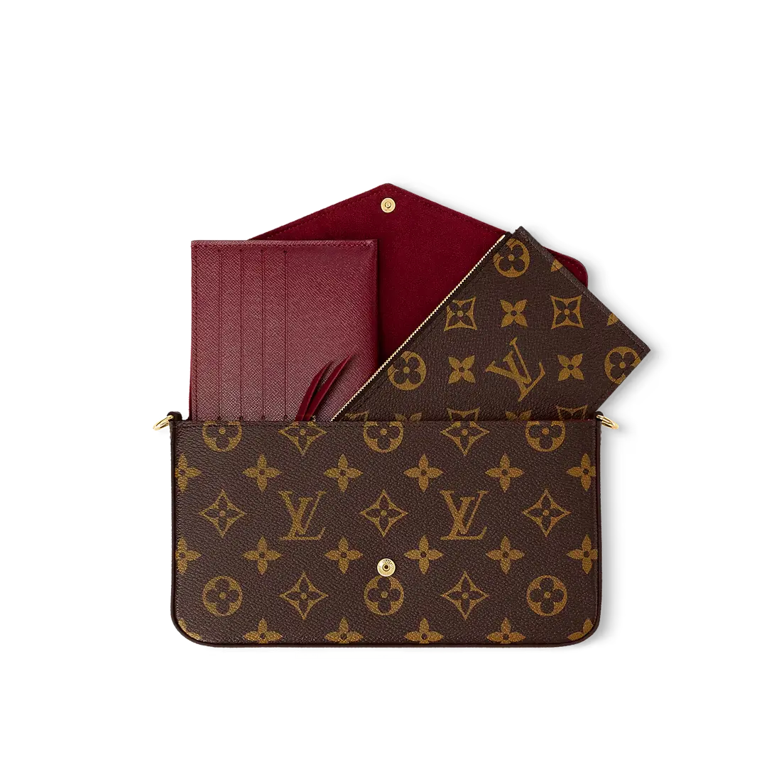 Pre-owned Louis Vuitton Canvas Shoulder Bags Monogram Pochette Félicie Handbag Leather Bags