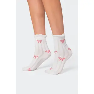 Bow Printed Socks Bow Printed Socks