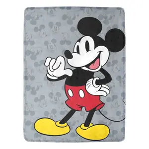 DISNEY CLASSIC Mickey Mouse Blanket, All Seasons Flannel Fleece Blanket Soft Warm Blankets For Couch Sofa Bed Camping Travel