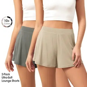 ODODOS 2-Pack Ultra-Soft Modal Lounge Shorts for Women – Lightweight & Breathable Sleepwear, 3" Inseam summerwins