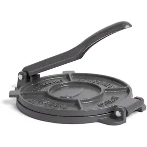 Living Tortilla Press – 8 Inch Cast Iron Quesadilla Maker – Heavy Duty Empanada Maker Press – Cast Iron Tortilla Maker for Kitchen, Home Use Easy To Clean Compact Lightweight