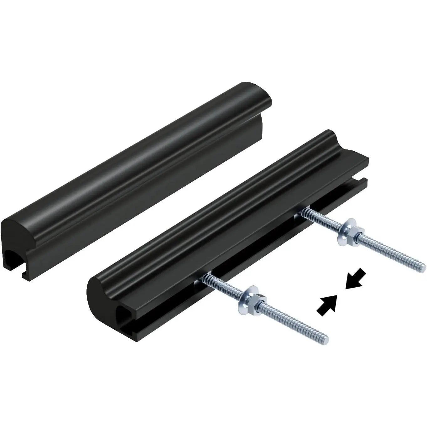 5 Pack Adjustable Cabinet Handles Black Cabinet Pulls 1" to 4" (25-102mm) Adjustable Hole Centers Square Drawer Pulls for Kitchen Hardware