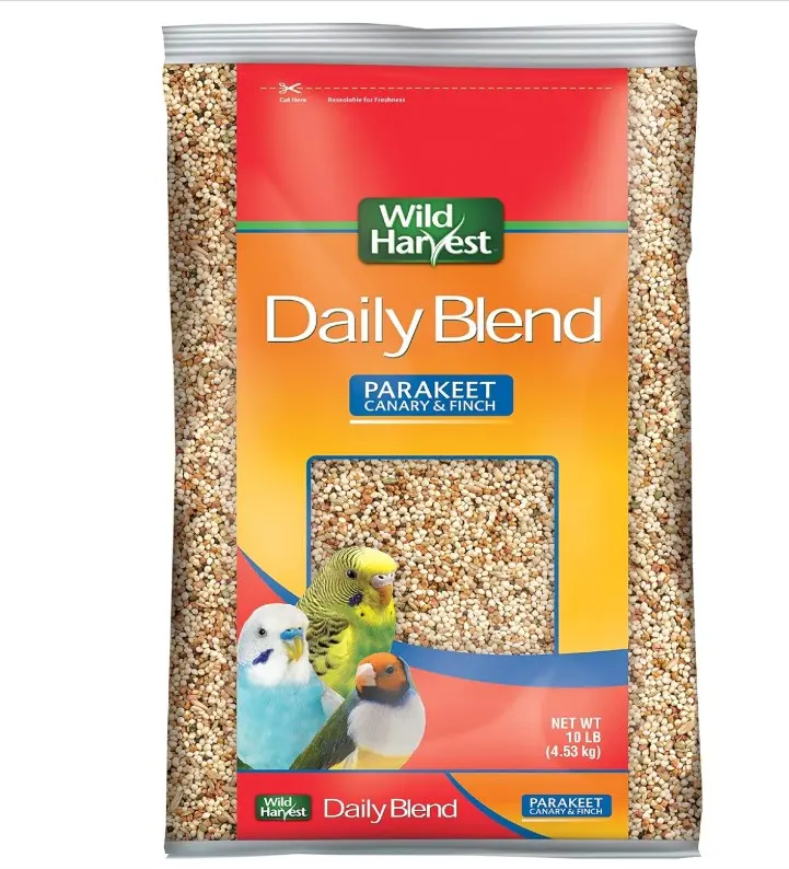 Wild Harvest Daily Blend Nutrition Diet for Parakeet, Canary and Finch 10 Pounds, Orange flavour