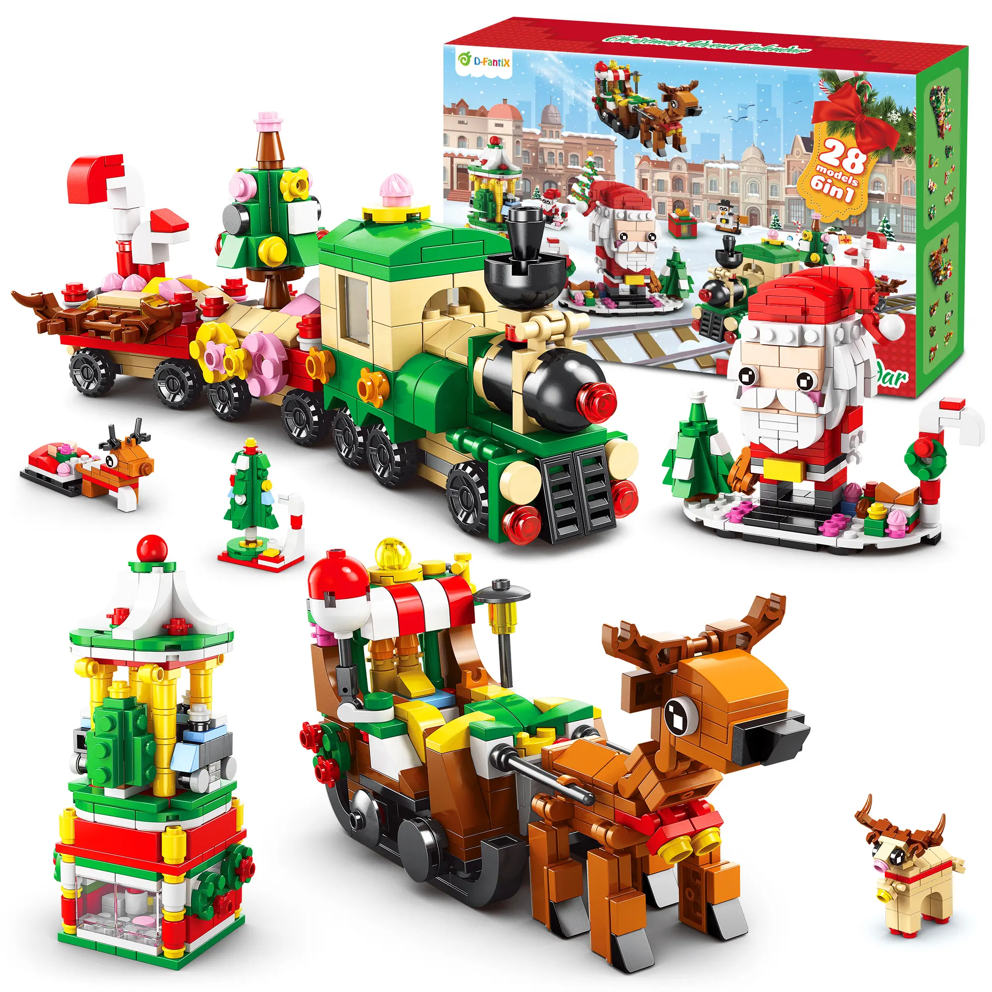 D-FantiX Christmas Advent Calendar 2026 for Kids, 24 In 4 Building Blocks Toy Sets, 24 Days Christmas Countdown Calendar, Xmas Gift for 6-12 Years Old Boys Girls Teen, Christmas Stocking Stuffers Kids