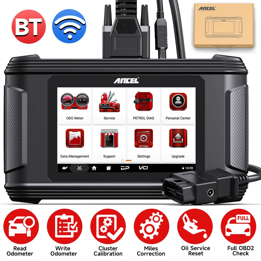 ANCEL DM500 Car Odometer Adjustment Calibration Tool, OBD2 Scanner Diagnostic Tool Full OBDII Functions for Vehicles Engine Code Reader