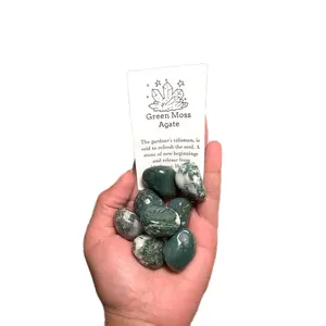 Green Moss Agate - Natural Stone for Home and Garden Decor