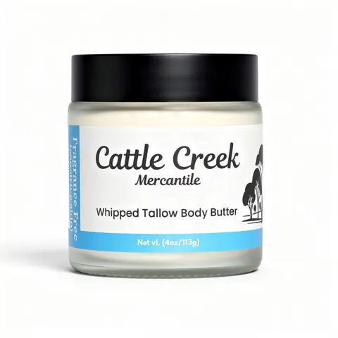 Whipped Tallow Body Butter by Cattle Creek - Deep Moisturizing, Skin Soothing & Repairing Cream Body Care Moisturizer