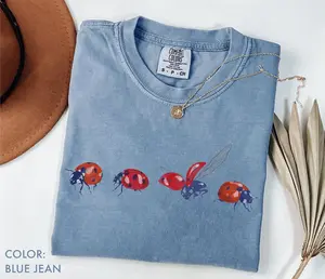 Comfort Colors Vintage Ladybug TShirt, Beetle T-Shirt, Insect Tee, Cottagecore Nature T-Shirt, Garden TShirt, Bug Lover Gift, Entomology Gift