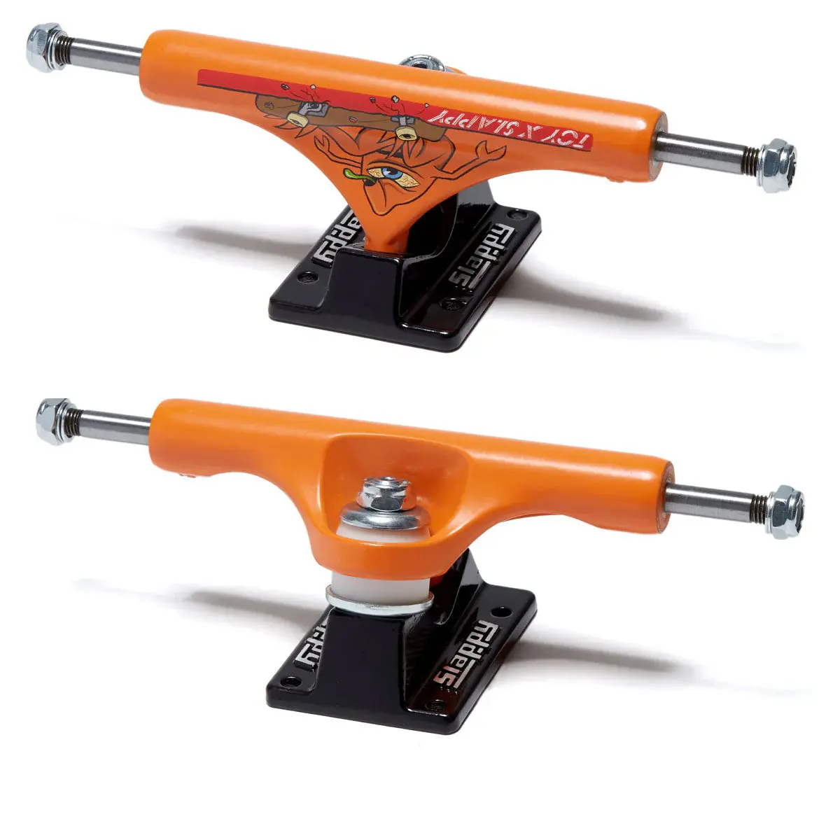 Slappy Skateboard Trucks 8.5" Toy Machine ST1 Hollow Orange/Black