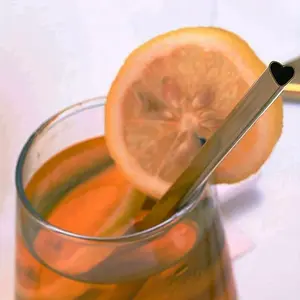 Stainless Steel Straws, 4 Counts Heart Shaped Straws, Drinking Straws for Restaurants, Cafes, Home, Kitchen, Party, Wedding, Home Bar Accessories