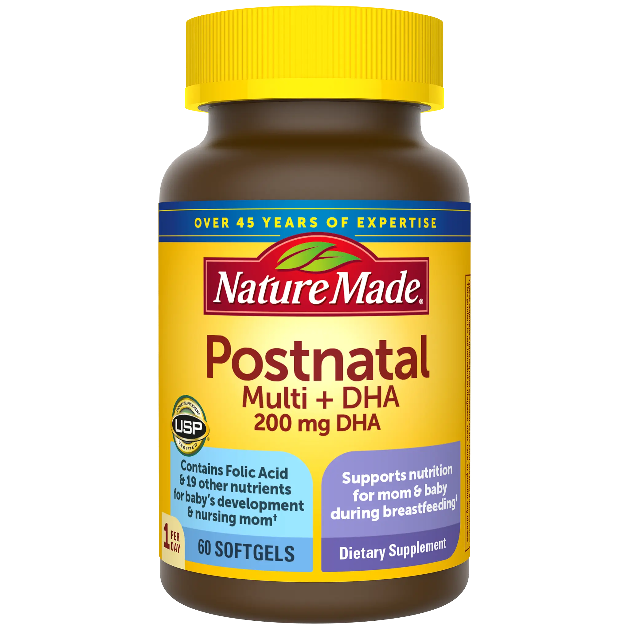 Postnatal Multivitamin + 200 mg DHA Softgels