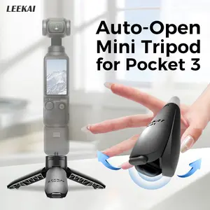 LEEKAI PX01 Auto Open Mini Tripod for Pocket 3 & 2, One-Touch Vlog Stand, Portable Selfie Stick & Desktop Tripod for Vlogging, Travel, Content Creators
