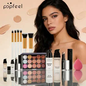 Popfeel Newbie Face Makeup Set, Foundation Base, Flawless Even Skin Tone, Precise Concealer, Easy Application, Portable & Practical Gift