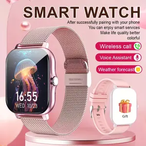Full touchscreen smartwatch for men and women, wireless Bluetooth for making/receiving calls,  weather, stopwatch, timer, alarm clock, text message push, remote control for taking photos and playing music. multifunctional fitness watch 2026 smart,summervi